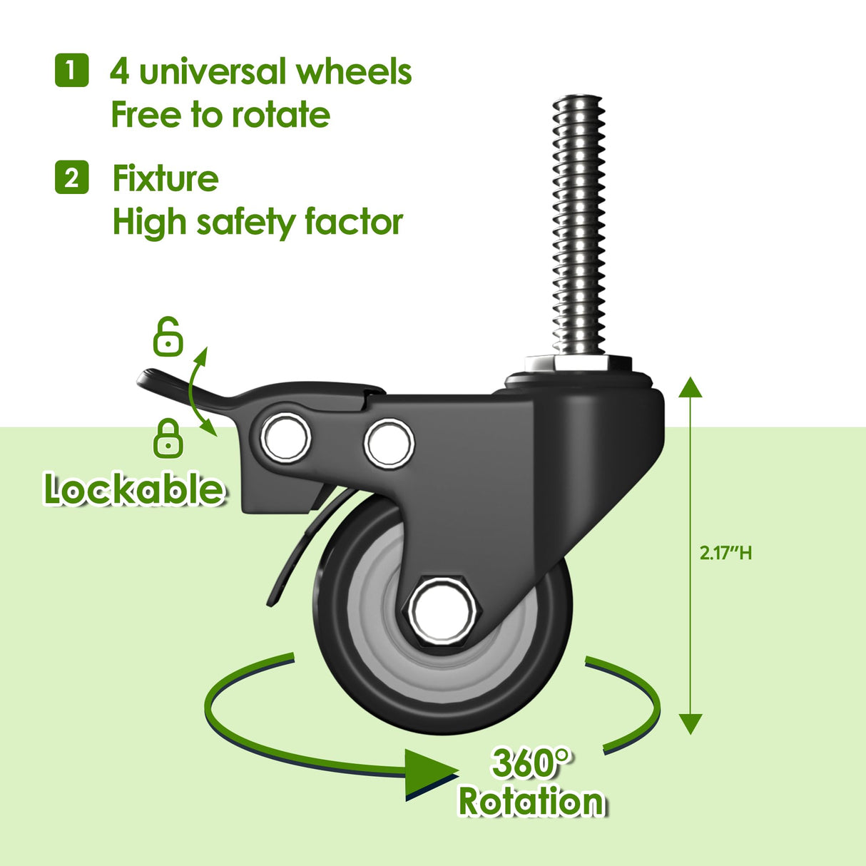 JAORD Garage Storage Cabinets with Wheels, Metal Storage Cabinet with Locking Doors and 4 Adjustable Shelves for Garage Home, Assembly Required, 73" H, White JAORD