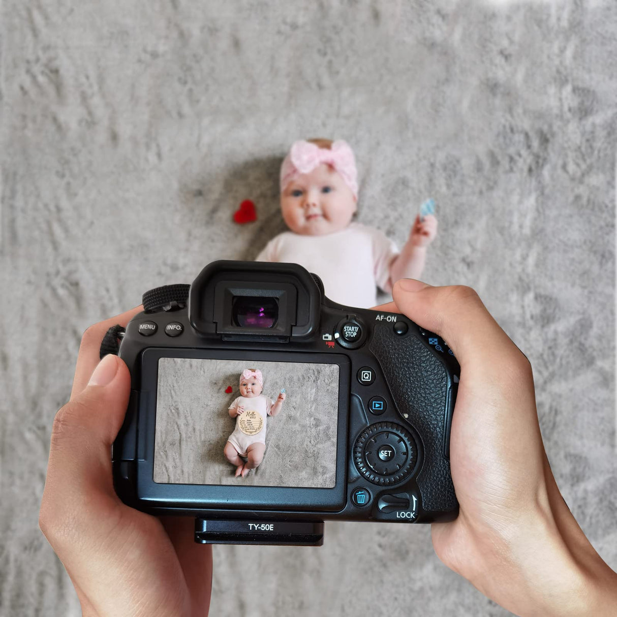 Mayyi Newborn Birth Announcement Sign,Personalized Baby Announcement, Custom Engraved Wooden Baby Name Sign, Newborn Photo Props, Hello World Newborn Mayyi