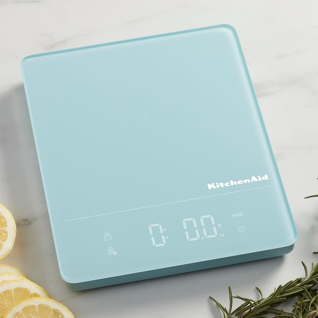 KitchenAid KQ913MW Digital Waterproof (IPx7) Kitchen and Food Scale, LED readout, 11 Pound Max Capacity, Mineral Water KitchenAid