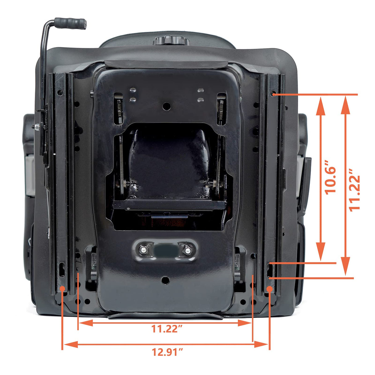 Highback Low Suspension Tractor Seat,Adjustable Backrest Headrest and Slide Rails Forklift seat,Adjustable Armrests Shock Absorber Heavy Duty for Excavator Harvester (with adjustable armrests) TICSEA