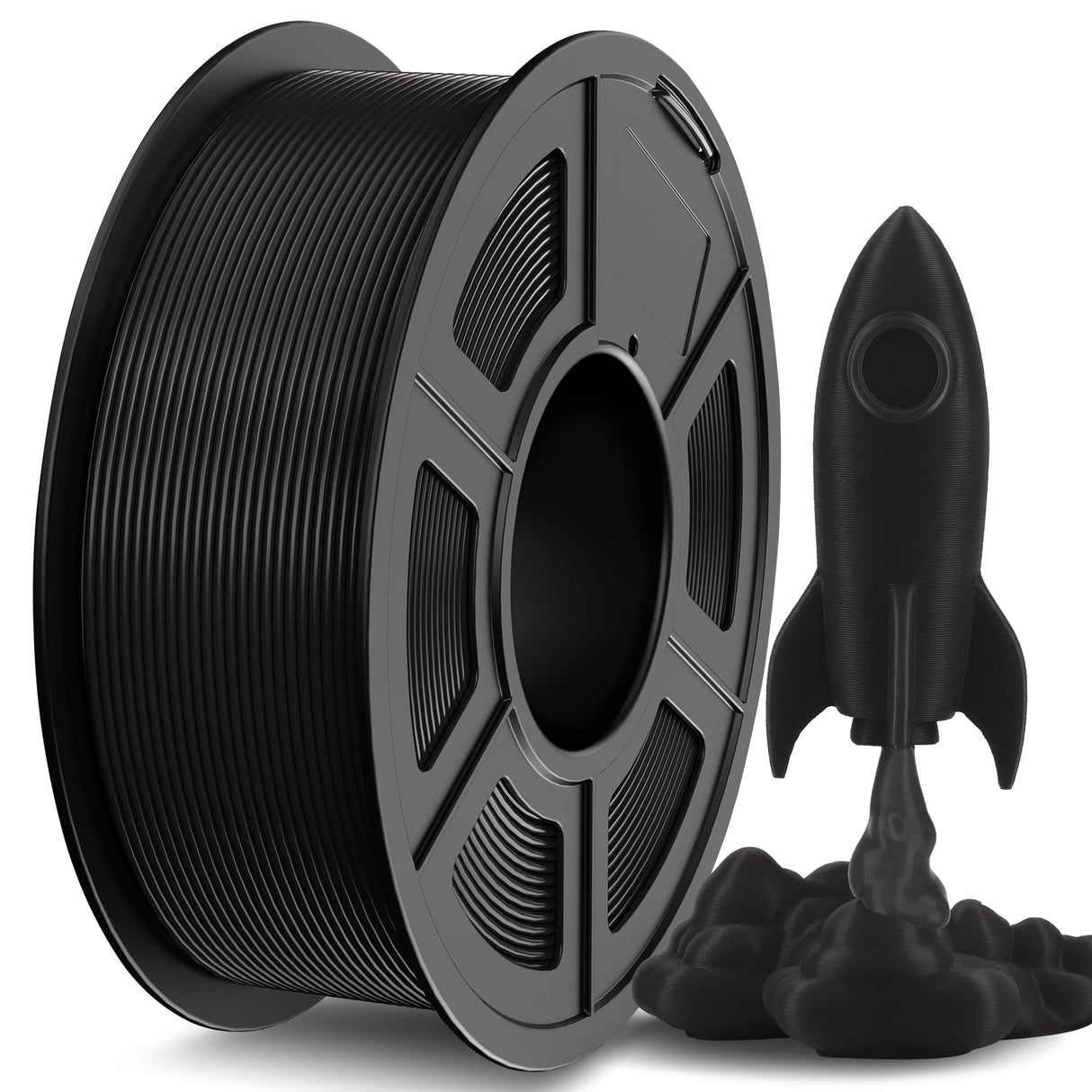 JAYO High Speed PLA Filament 1.75mm, PLA 3D Printer Filament for Fast Printing up to 600mm/s, High Flowable PLA Filament Dimensional Accuracy +/- 0.02mm, 1.1KG Spool(2.42 LBS), Black JAYO