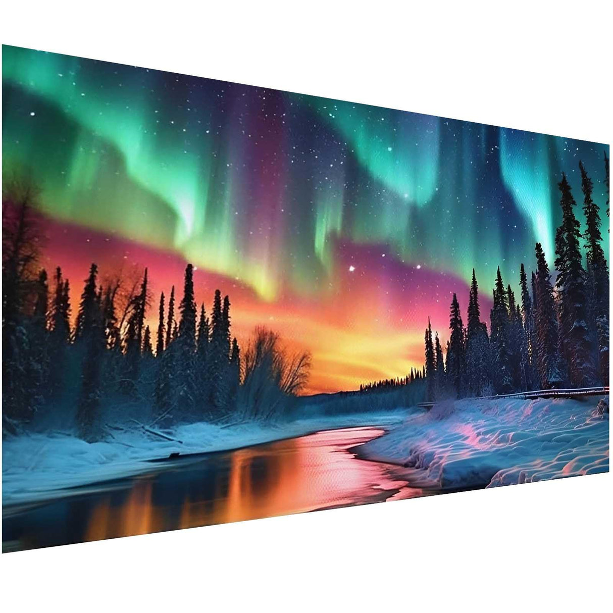 OFRKE Diamond Painting Kits for Adults,Large Aurora Diamond Art Painting for Beginners, Diamond Round 5D Full Drill Paint with Diamonds Pictures Gem Art Painting Kits DIY Crafts Kits 28X16in OFRKE