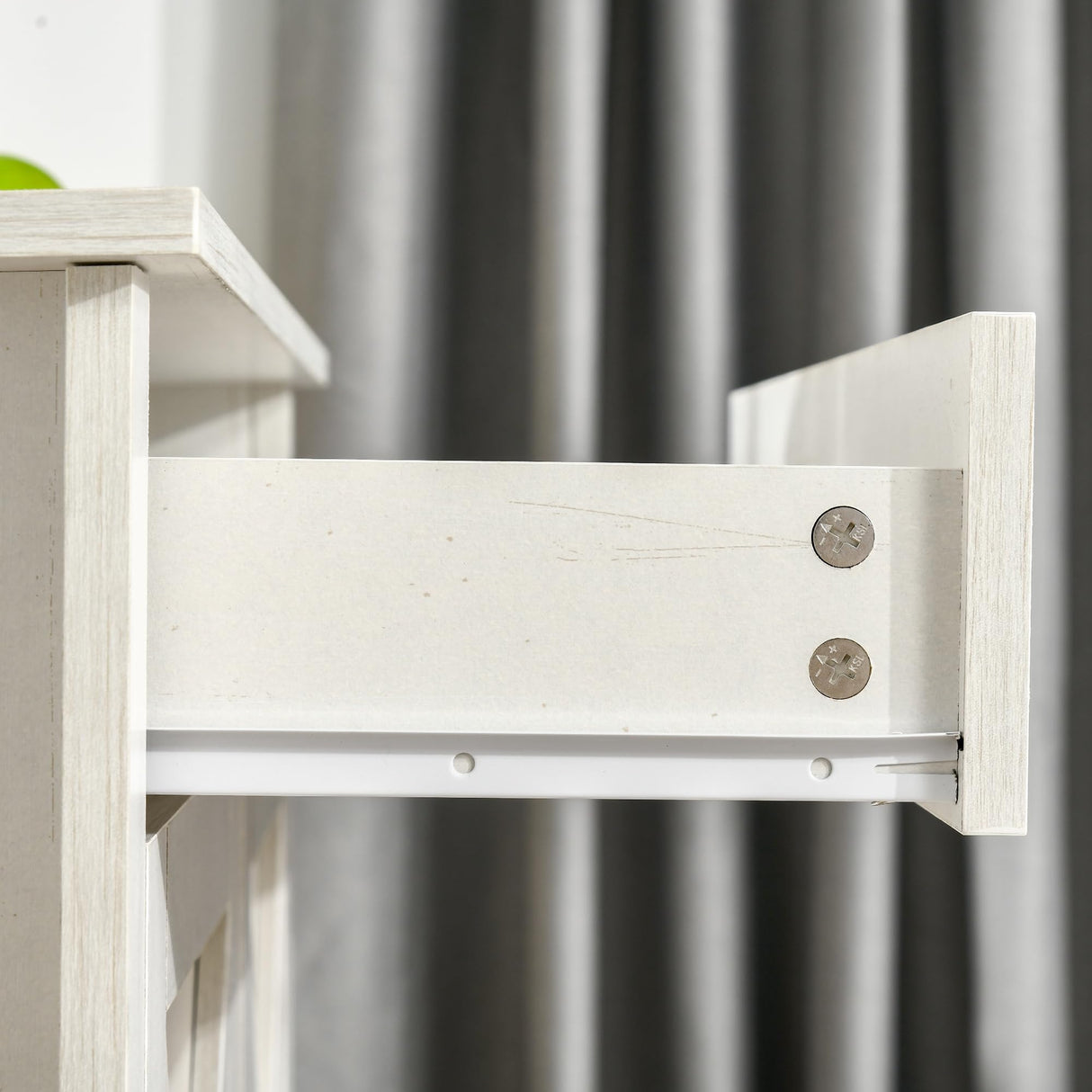 HOMCOM Farmhouse Sideboard Buffet Cabinet, Barn Door Coffee Bar Cabinet with Drawer and Adjustable Shelf, Kitchen Cabinet for Living Room, Entryway, White Wash HOMCOM