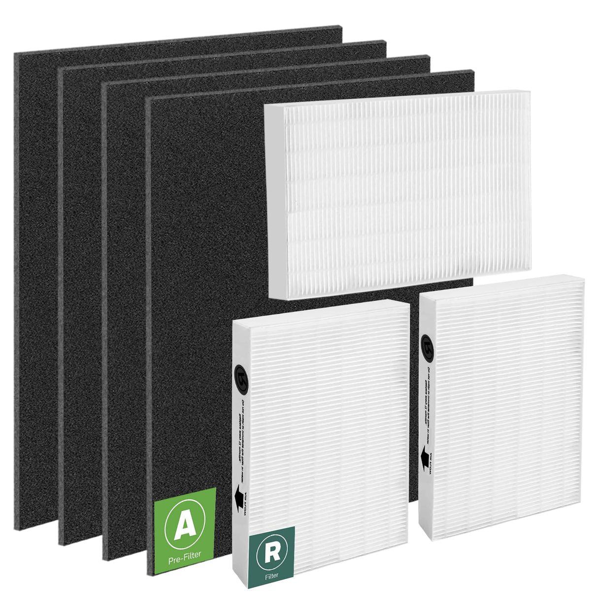 HPA300 HEPA Filter Replacement for Honeywell Air Purifier HPA300 Series,3 True HEPA Filter R and 4 Activated Carbon Prefilter A,Compared to HRF-R3 Pulluty