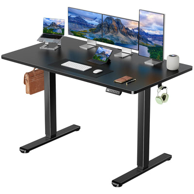 Marsail Electric Standing Desk with One-Piece Desktop,55 x 30 inch Height Adjustable Office Gaming Computer Workstations with Deeper Tabletop,Home Office Stand up with 4 Memory Presets for Bedroom