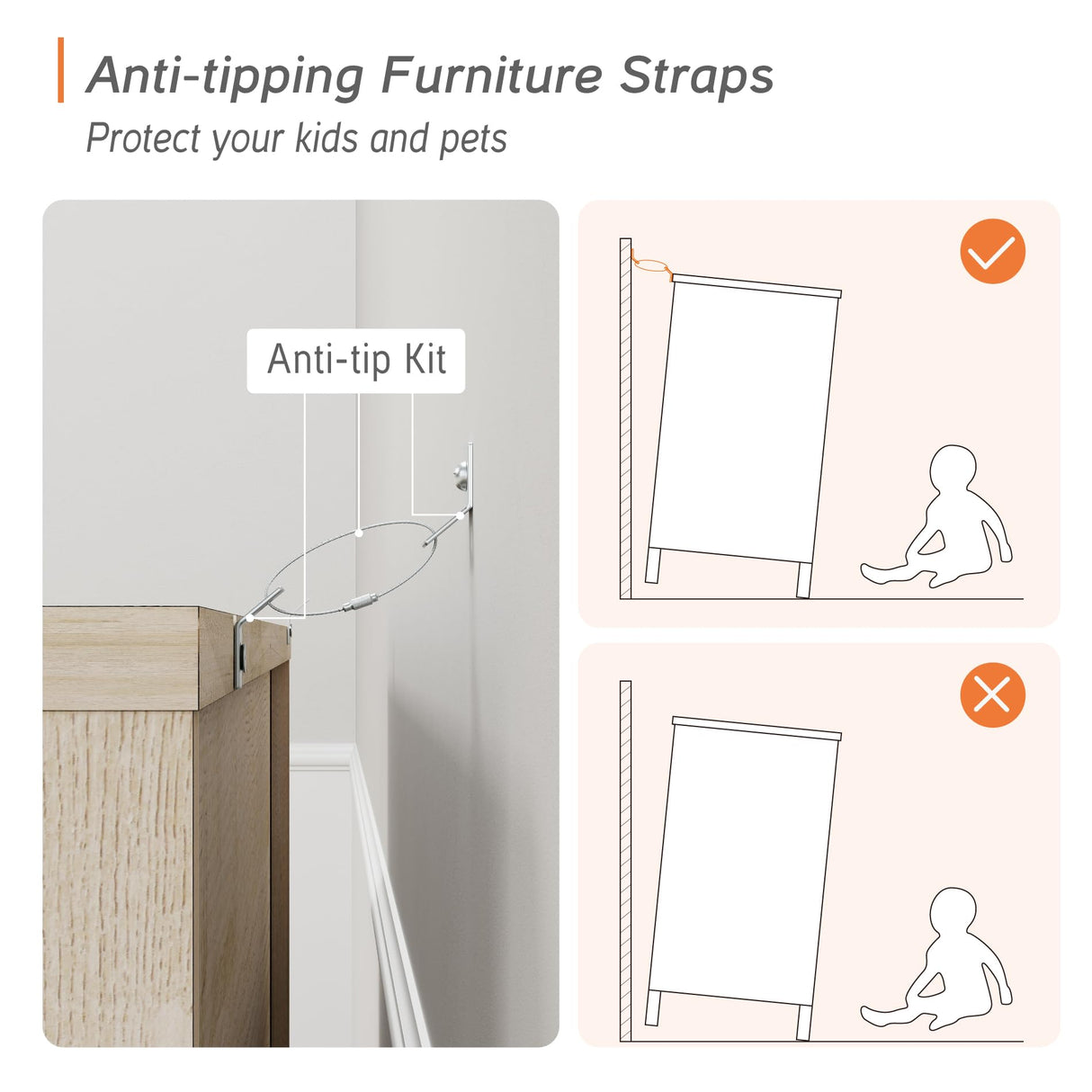 WAMPAT Modern TV Stands Media Console Tables for 75+ Inches TVs, 2 in 1 Wooden Entertainment Center Cabinet with 4 Doors and Storage Shelf for Living Room, Bedroom, 70", Light Oak WAMPAT