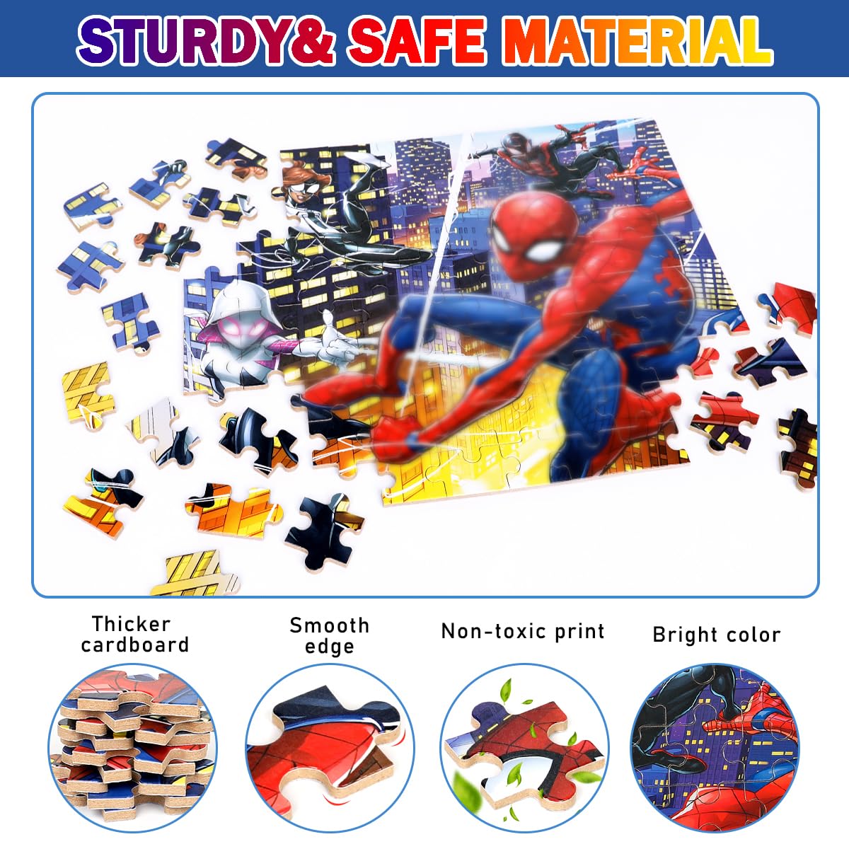 Puzzles for Kids Ages 4-8,Kids Puzzles in a Metal Box,Cool Toys Puzzles,Children Boys Girls Learning Educational Puzzles,100 Pieces wieewg
