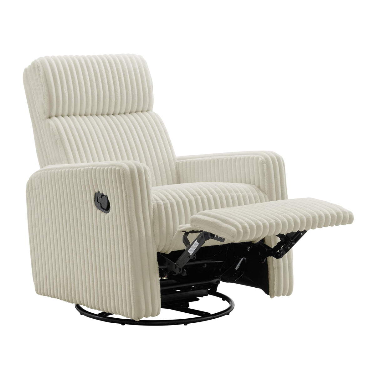 Oxford Baby Layton Glider/Recliner Nursery Chair, Corduroy Pearl White Oxford Baby