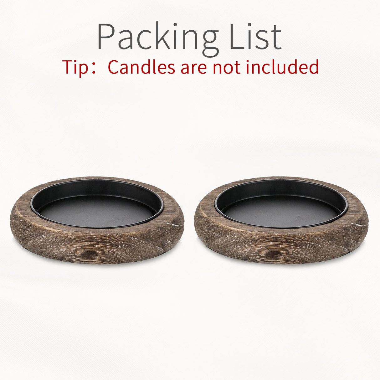 Wood Candle Holders Candle Plate: 2 Pcs Wooden Candle Plate for Pillar Candles Farmhouse Candle Tray Candle Holder Set Small Rustic Candle Holder Plate Stand Dish for Event Home Inweder