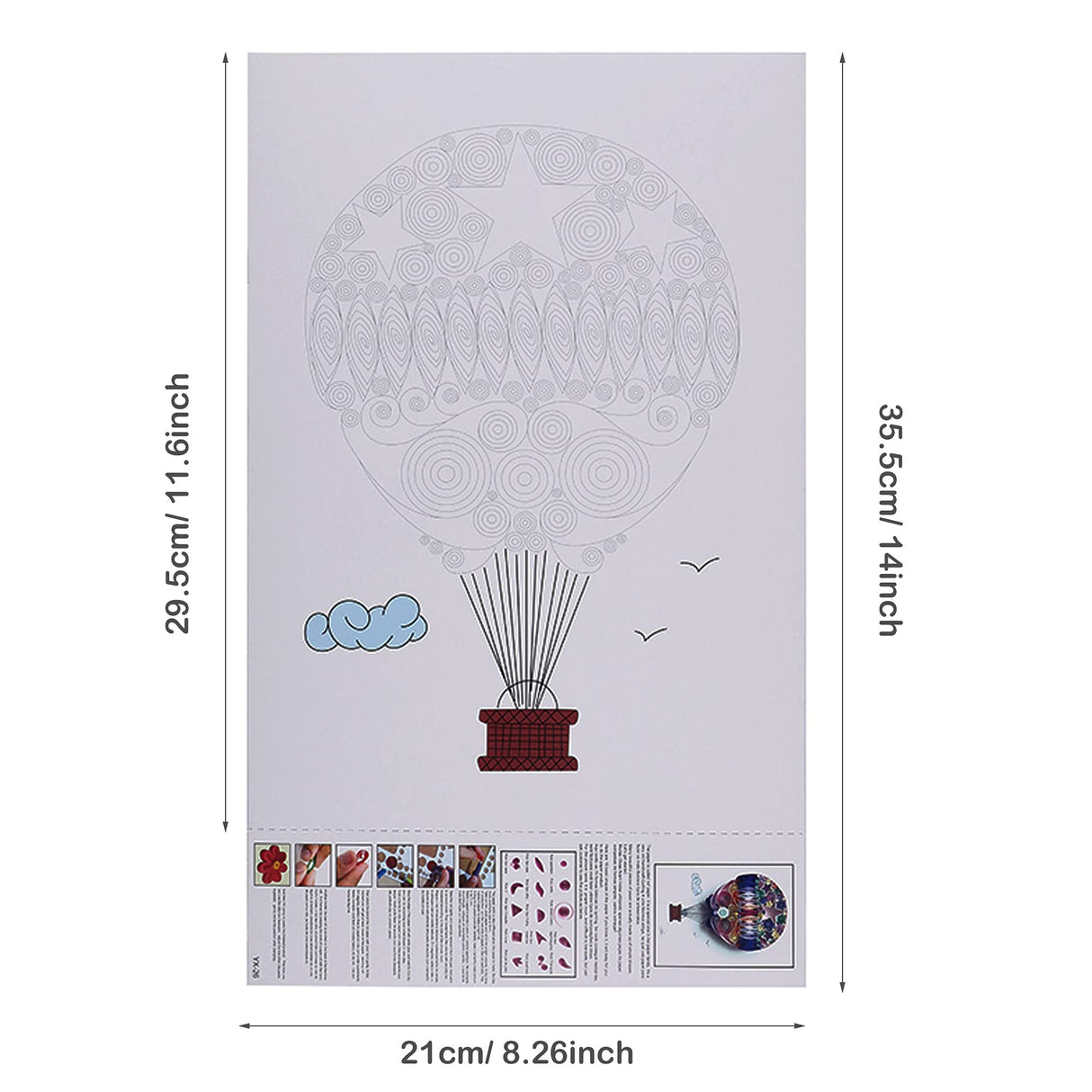 Woohome 48 PCS Paper Quilling Kit, Paper Quilling Making Drawing Design and Papers Quilling Tools for Quilling Art Paper DIY Drawing Handcraft Handmade, Home Decoration Woohome