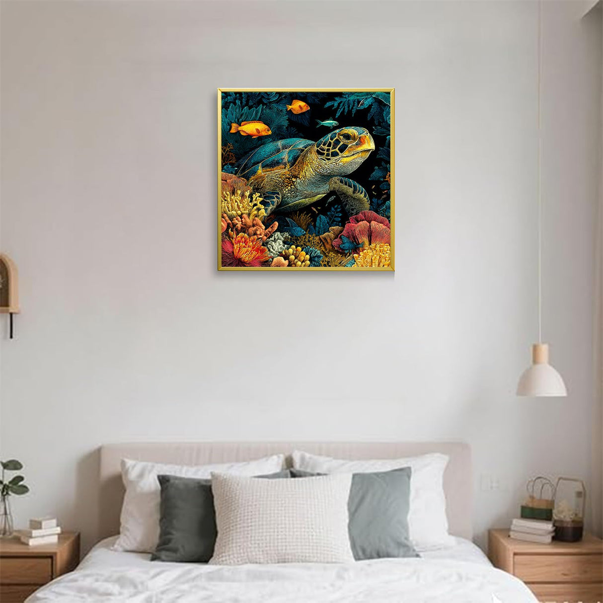 Aestalrcus Sea Turtles Diamond Art Kits for Adults, Sea Turtles Diamond Painting Kits for Adults, 5D Gem Art and Crafts for Gift Home Wall Decor 14x14 Inch Aestalrcus