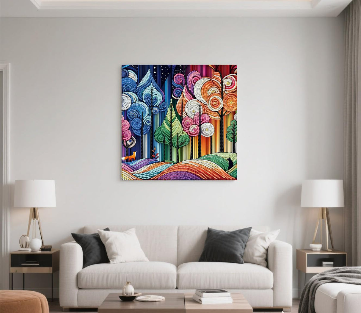 GXGLLPZBY DIY Diamond Art Kits, 5D Special Shaped Abstract Trees Diamond Painting for Beginners Adults, Paint by Diamonds Dot Gem Art Kits, Home Wall Decor 11.8x11.8in GXGLLPZBY