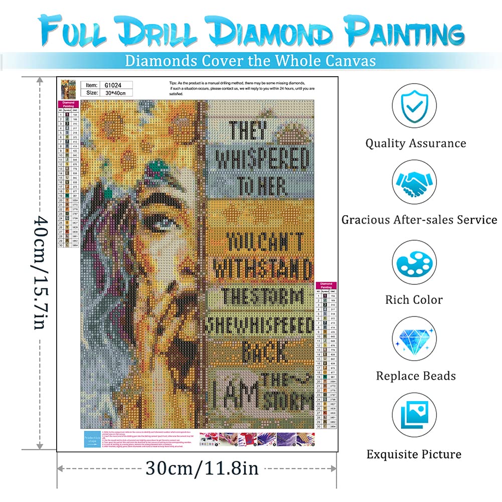 Inspirational Diamond Painting Kits for Adults - 5D Diamond Art Kits for Adults Kids Beginner, DIY Full Drill Diamond Dots Paintings with Diamonds Picture Gem Art Crafts for Adult Decor 12x16inch CEUHROG