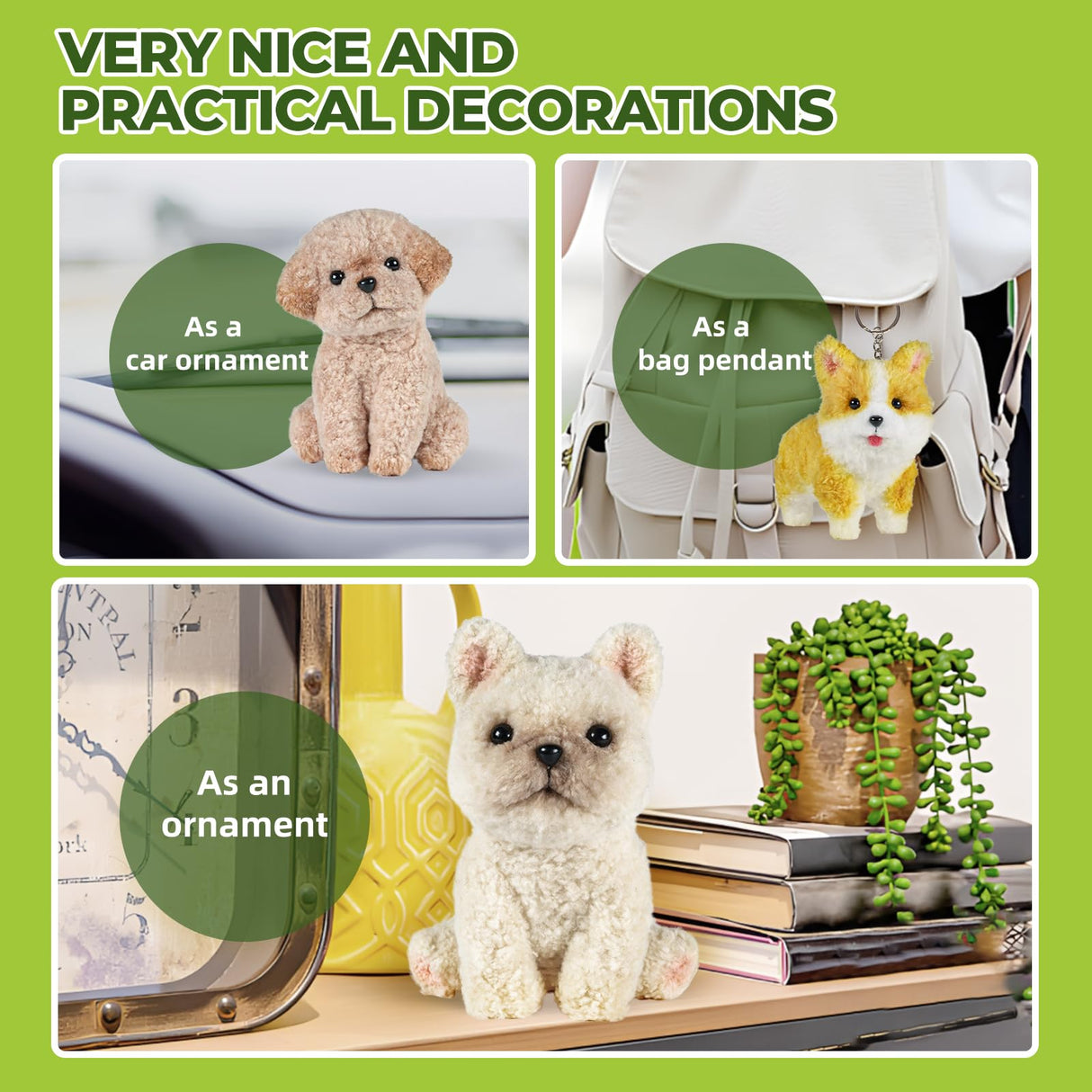 Pipe Cleaners Craft kit, A Pipe Cleaner kit Suitable for Beginners. It Includes a Kits for Making The Shapes of 4 Dogs and Comes with Simple and Easy-to-Understand Video tutorials. MOREJMTT