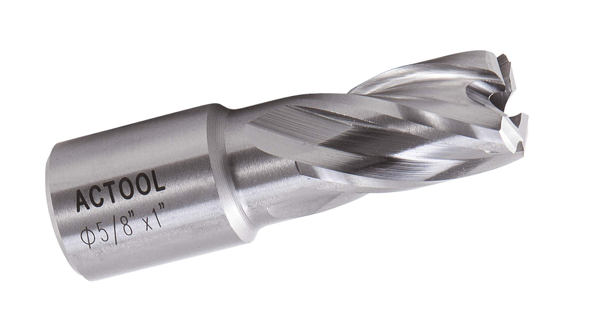 ACTOOL 5/8" Diameter × 1" Depth of Cut HSS ANNULAR Cutter with 3/4'' Weldon Shank ACTOOL