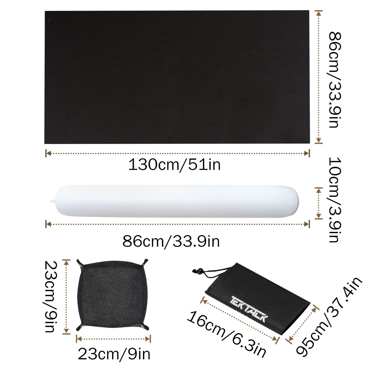 Tektalk Higher-Capacity Design with 6 Felt Sorting Trays, Jigsaw Puzzle Roll-up Mat in Delicate Packaging Box with Hand Pump, for Saving and Storing for 2000, 1500, 1000, 500 Jigsaw Puzzle Pieces Tektalk