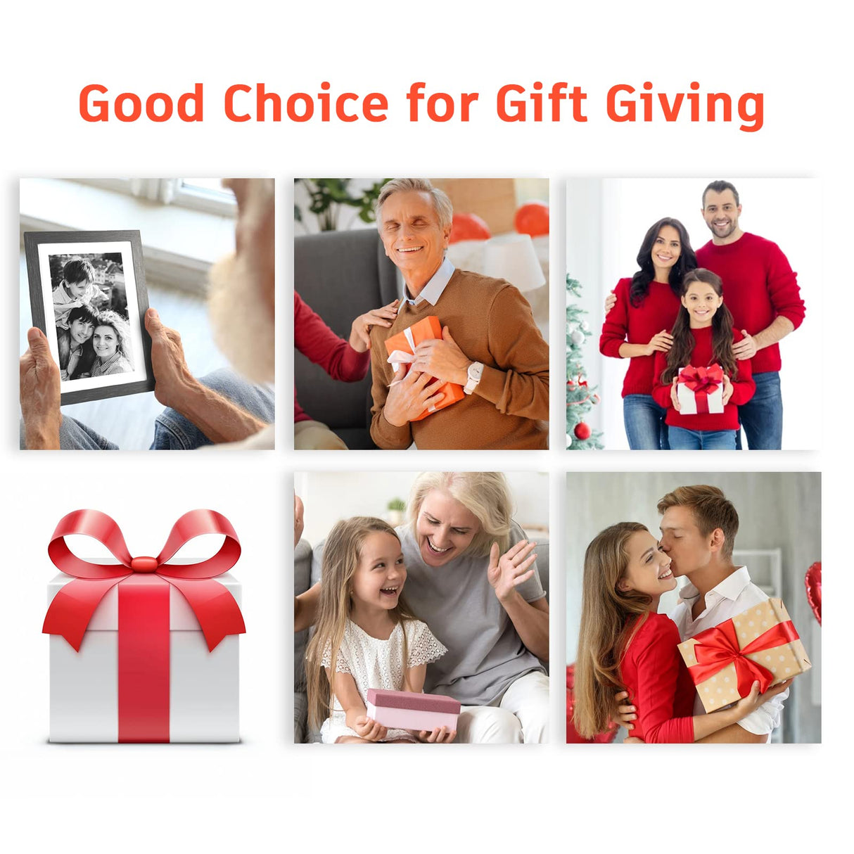 Frameo 10.1 inch Digital Picture Frame WiFi Smart Digital Photo Frame Wood IPS HD 1280 * 800 1080P Touch Screen Auto-Rotate Easy Setup to use Free Share Photos and Videos Gift for mon Father Women TIKVITO