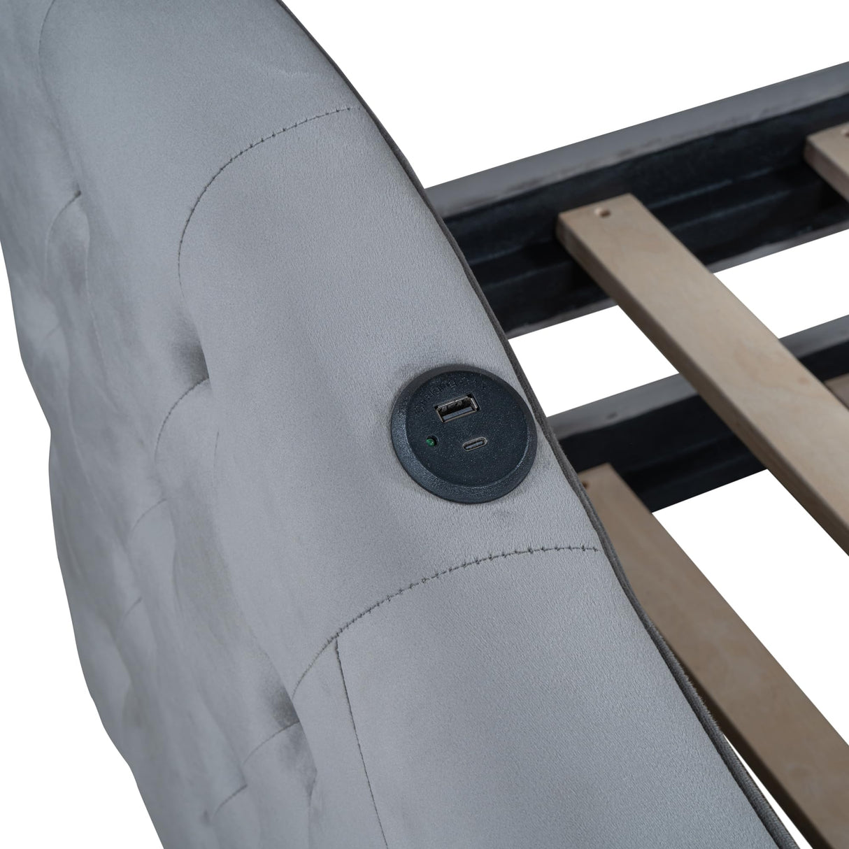 Bellemave Twin Size daybed Frame with Trundle for Adults, Kids, Girls, Teens, Tufted daybeds with Trundle for Living Room, Velvet, (Mattress not Included), Gray Bellemave