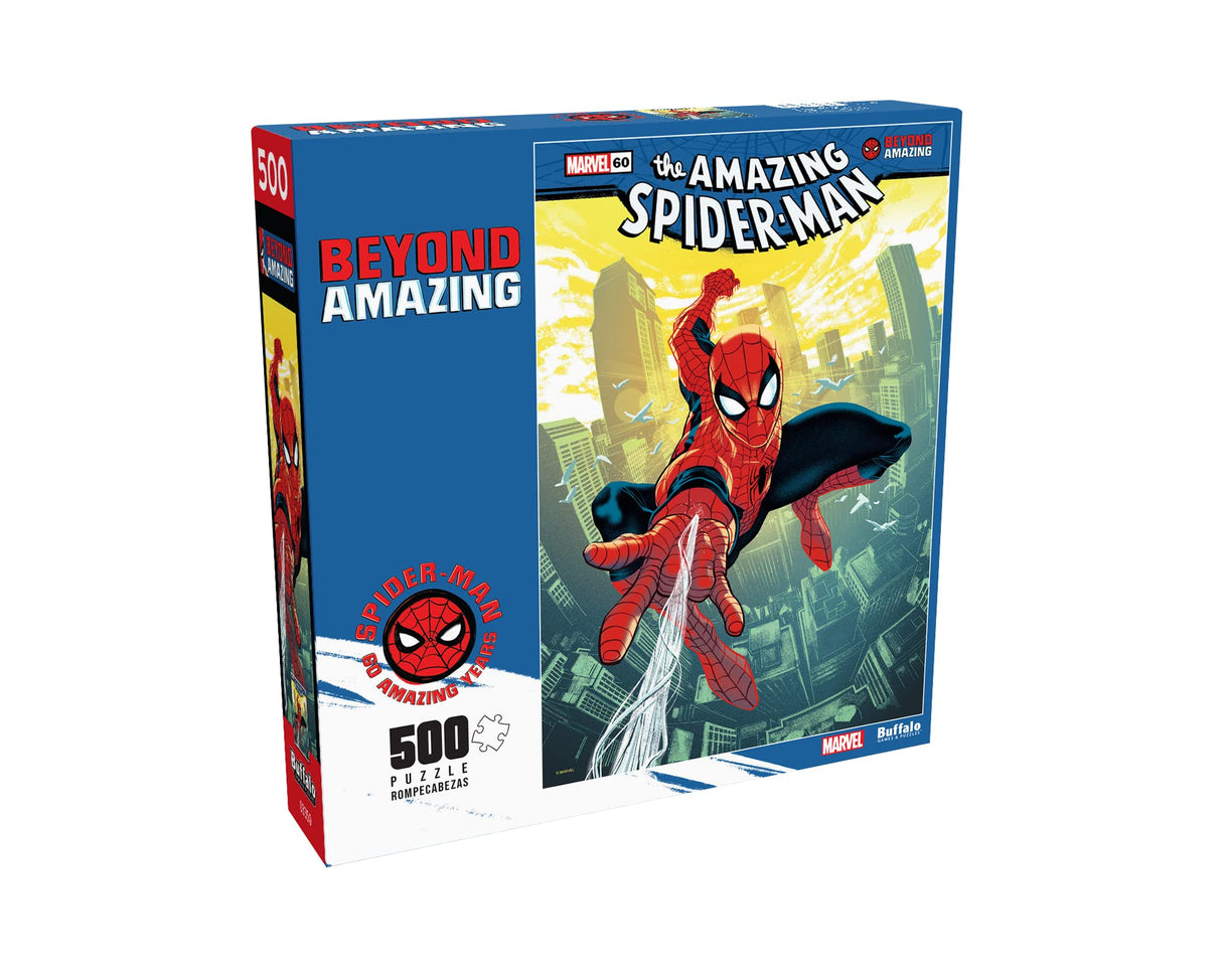 Buffalo Games - Marvel - Beyond Amazing: The Amazing Spider-Man - 500 Piece Jigsaw Puzzle for Adults -Challenging Puzzle Perfect for Game Nights - Finished Size is 21.25 x 15.00 Buffalo Games