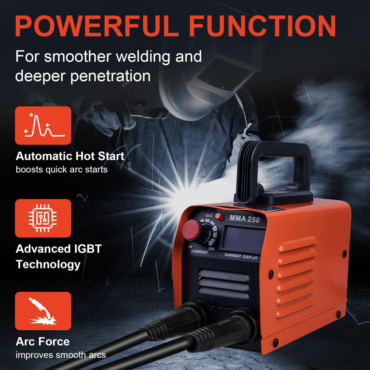 Siasky Mini Welding Machine, Upgraded Welder Machine 110V, Portable Stick Welder MMA-250A, IGBT Inverter Welder with Hot Start, Arc force, Anti-Stick Siasky