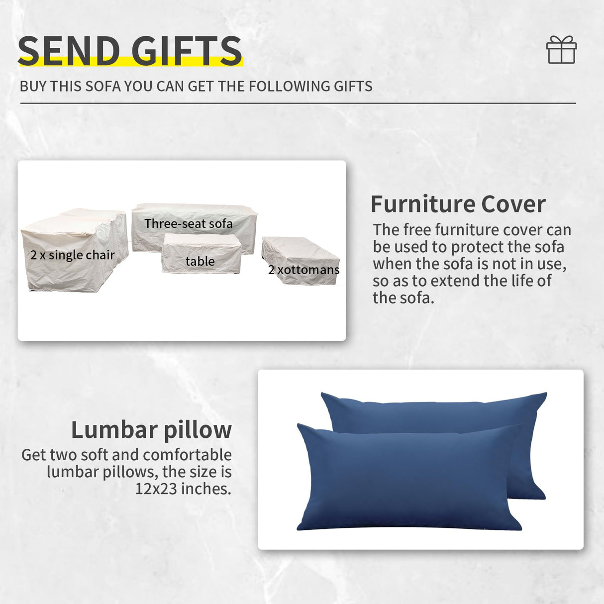 Lviden 6 Pieces Wicker Patio Furniture Sets Outdoor Conversation Set PE Rattan Sectional Sofa Couch with Storage Table and Royal Blue Cushions Lviden