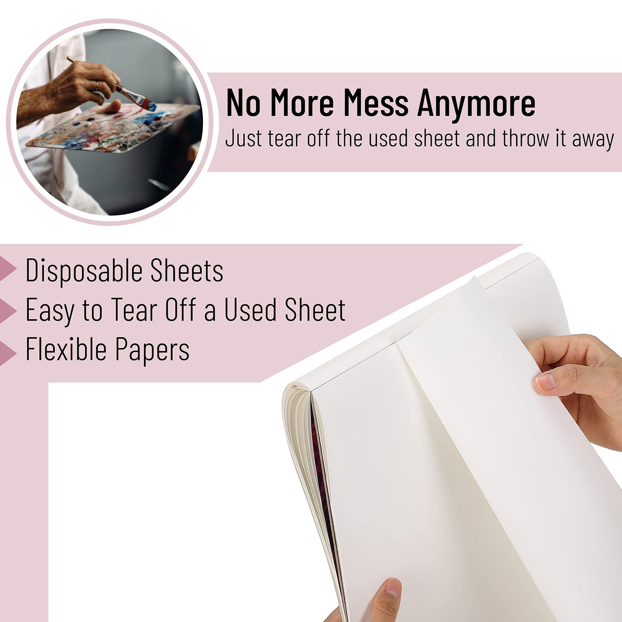 Mr. Pen- Palette Pad, 9"x12", 40 Sheets, 2 Pack, Paint Pad, Acrylic Paint Paper, Drawing Paper, Painting Paper, Disposable Paint Palette Paper, Oil Paint Palette, Watercolor Palette Paper Mr. Pen