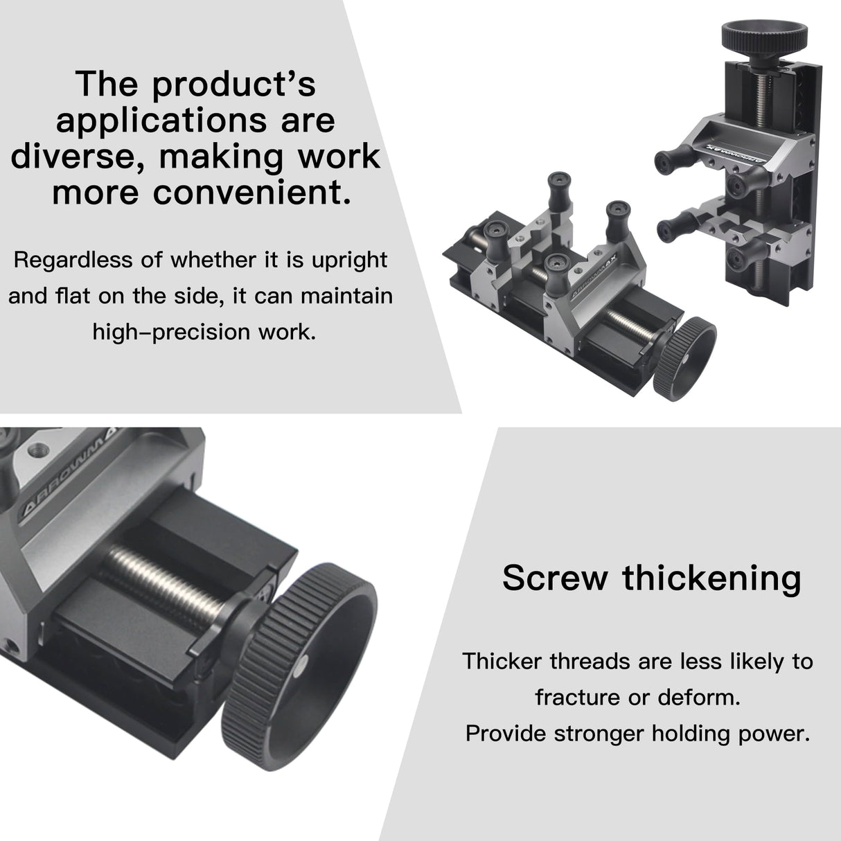 AM ARROWMAX Precision Double-Ended Mini Bench Vise - Crafted From Aerospace-grade Aluminum Alloy And Precision CNC Machined, Enhance Precision and Stability for Crafts, Jewelry Making AM ARROWMAX