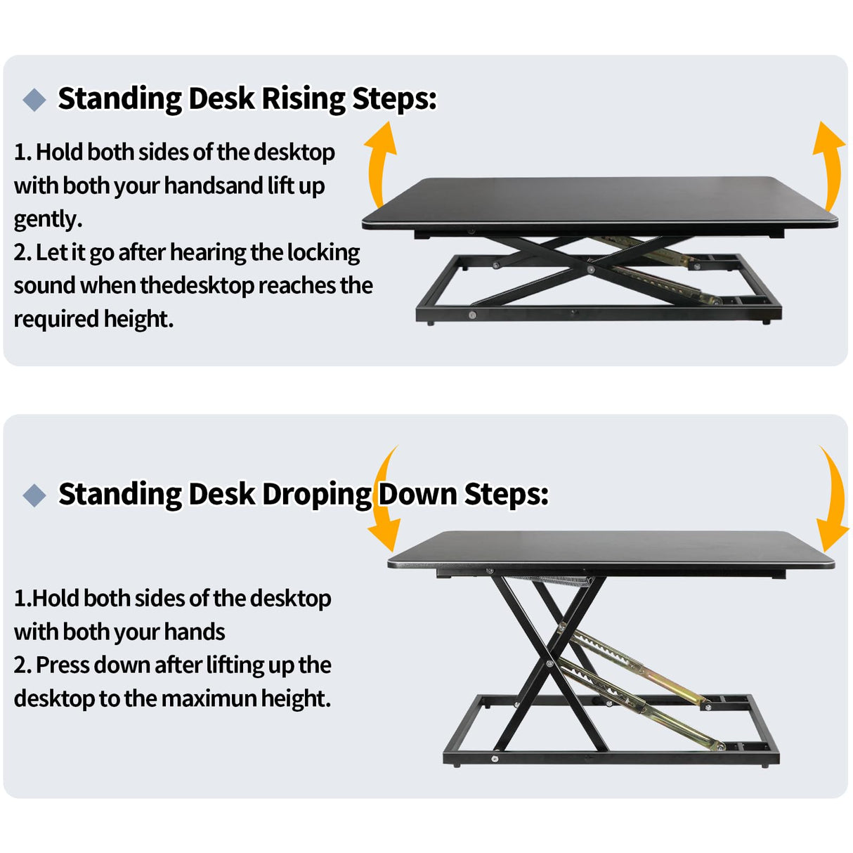 STANDNEE 32in Desk Riser for Standing or Sitting, Standing Desk Converter, Height Adjustable Sit Stand Desk Converter, Fully Assembled Monitor Laptop Riser Workstation for Home Office, Black STANDNEE