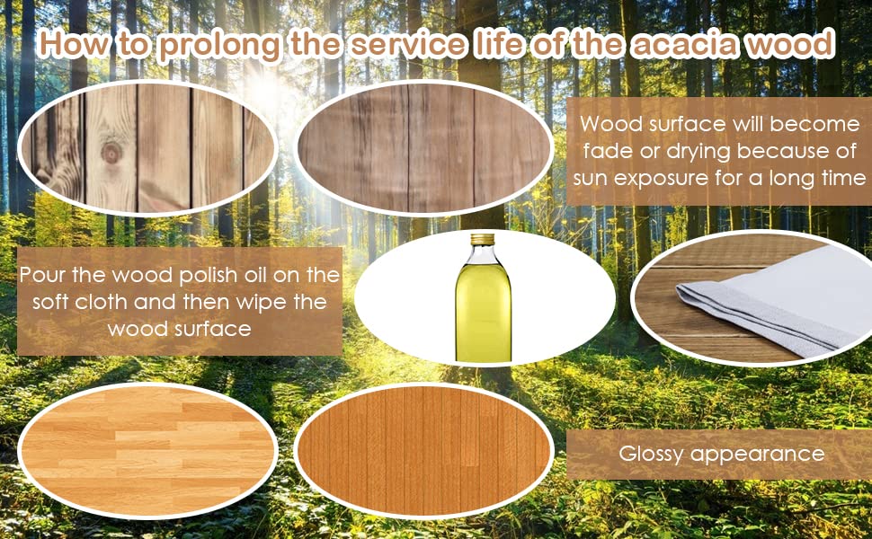 HAPPYGRILL 7 Pieces Patio Dining Set Outdoor Rattan Wicker Dining Furniture Set with Umbrella Hole, Powder Coated Steel Frame, Acacia Wood Dining Table and Armchairs with Removable Cushions HAPPYGRILL