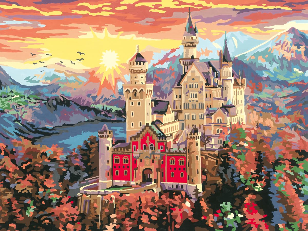 Ravensburger CreArt Fairytale Castle Paint by Numbers Kit for Adults - Painting Arts and Crafts for Ages 14 and Up Ravensburger
