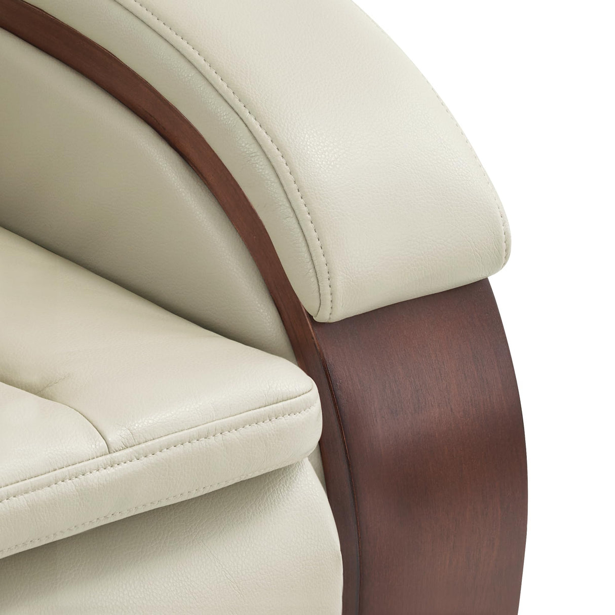 MCombo Power Lift Recliner Chair Sofa with Massage and Heat, Adjustable Headrest for Elderly People, Solid Wood Armrest, USB Ports, Side Pockets, Faux Leather 7917 (Cream White, Medium) MCombo