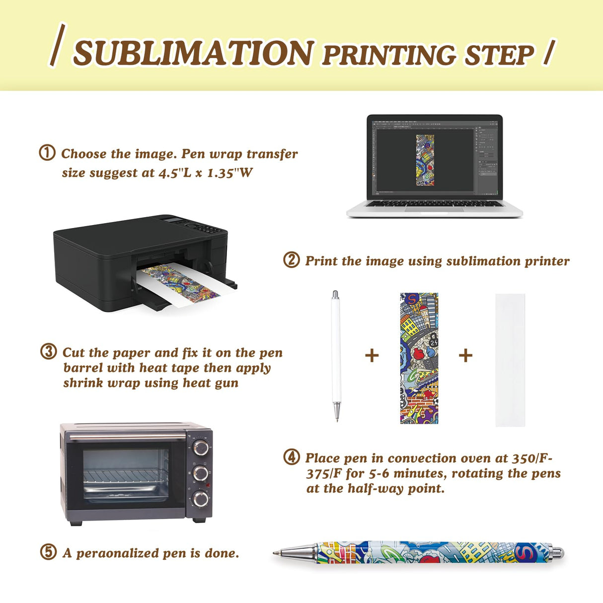 30 Pack Sublimation Pens Blank With Shrink Wrap, No Clip Heat Transfer Sublimation Ballpoint Pen, White Aluminum Personalized Customized Sublimation Pen for DIY Office School Stationery Supplies KEARTN