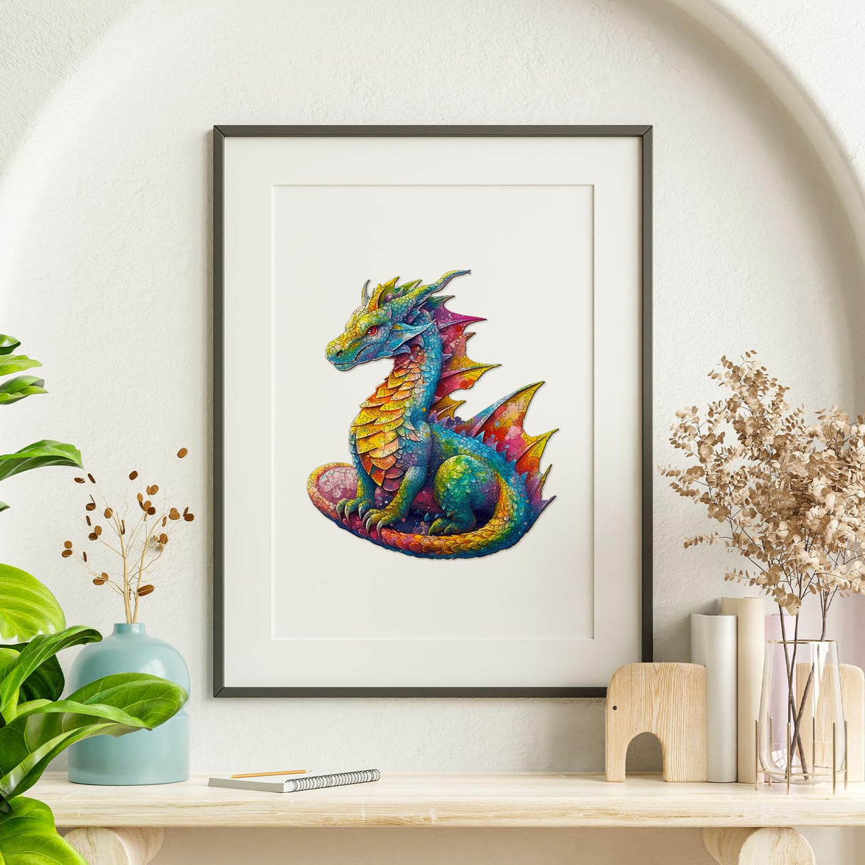 Jigfoxy Wooden Puzzles for Adults, Dragon Wood Puzzles Adult, Unique Animal Shape Wooden Jigsaw Puzzles, Birthday Gifts for Puzzles Lovers (XL-21.7 * 18.6in-560pcs) Jigfoxy
