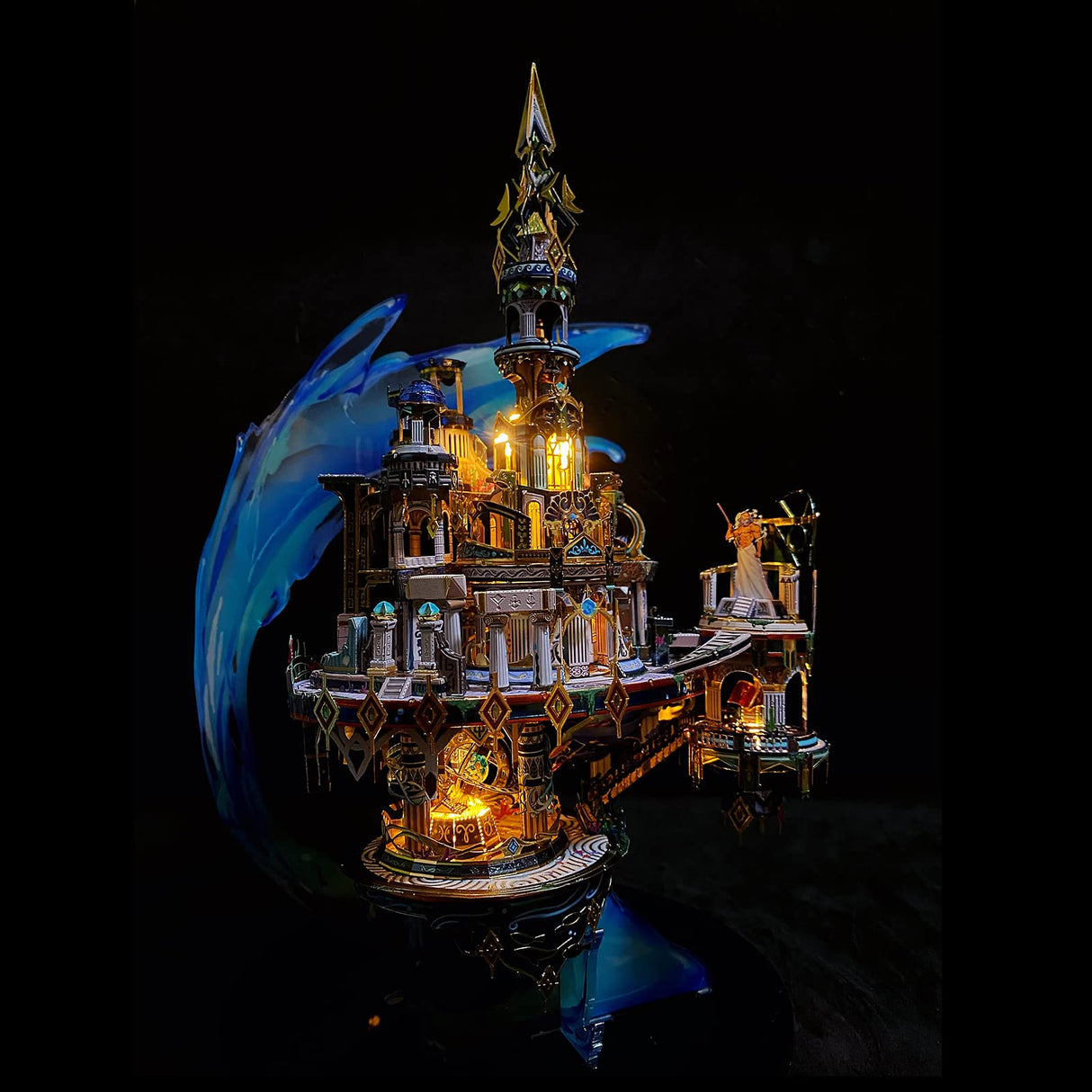 MU 3D Metal Puzzles for Adult Atlantis Palace, Lost World DIY Metal Model Kits Building Architecture Assembling Brain Teaser, Xmas Birthday New Year Girlfriend Gift Desk Home Decor MU