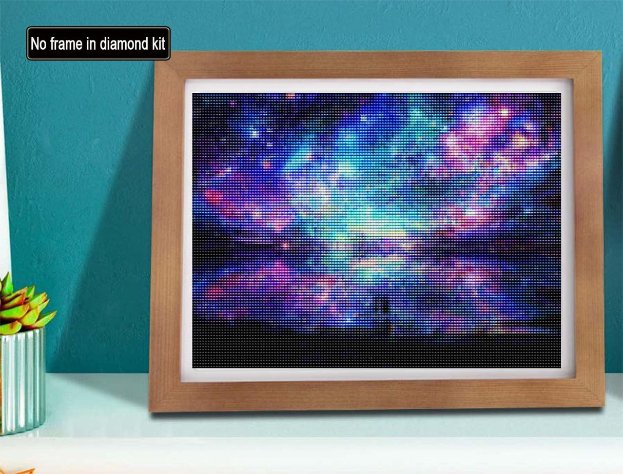 SKRYUIE 2 Pack 5D DIY Diamond Painting Starry Sky & Aurora Full Drill Paint with Diamonds, Polar Lights Rhinestone Wall Mosaic Home Decor 12x16 inch (30x40cm) SKRYUIE