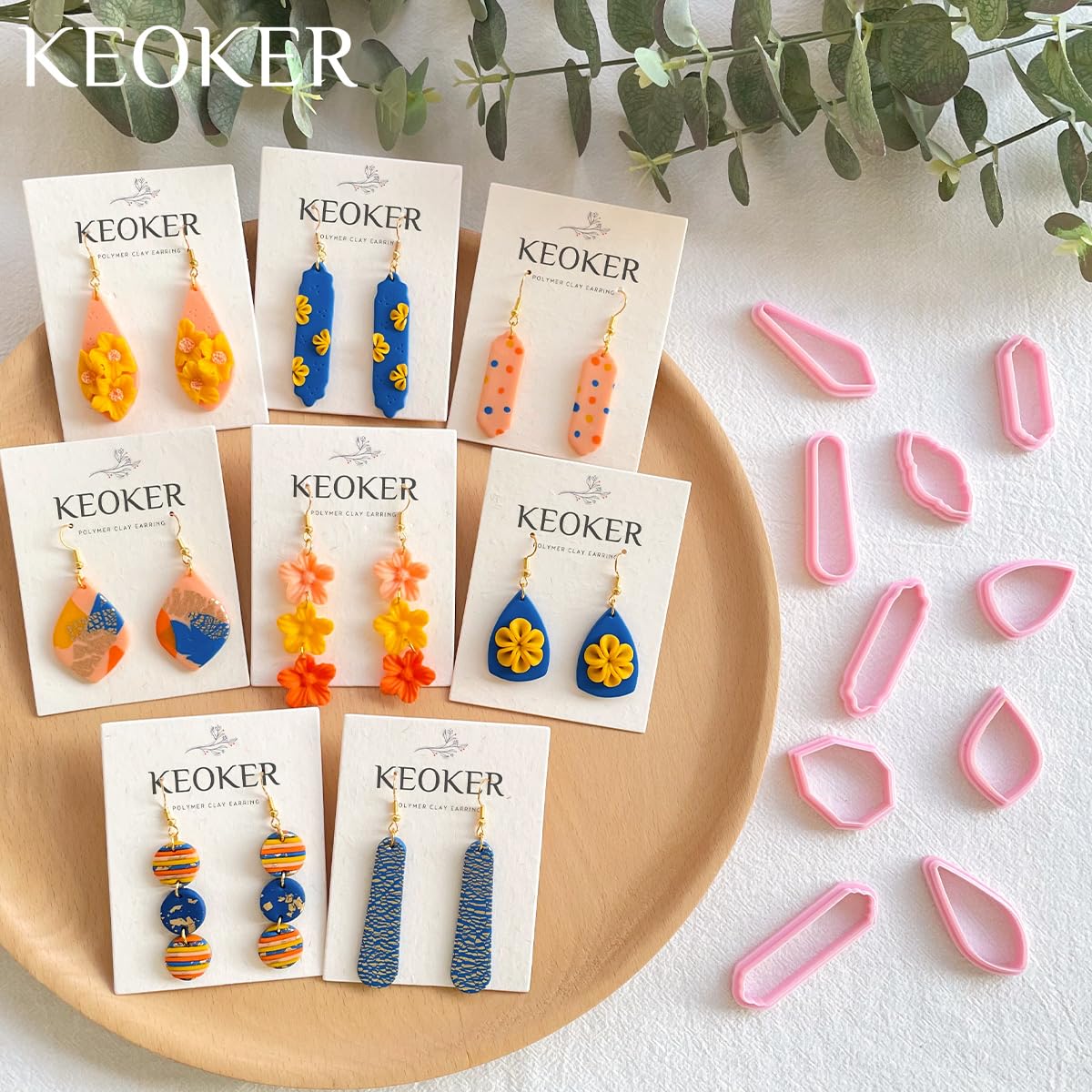 Keoker Polymer Clay Earring Making Kit, Polymer Clay Jewelry Making Kit, Great Gift, Earring Making Kit Keoker