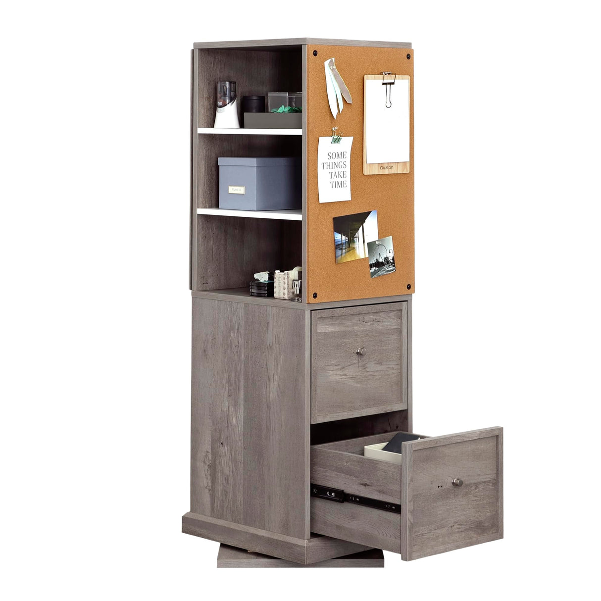 Sauder Pro Series Craft Tower, L: 17.91" x W: 20.08" x H: 57.8", Mystic Oak Sauder