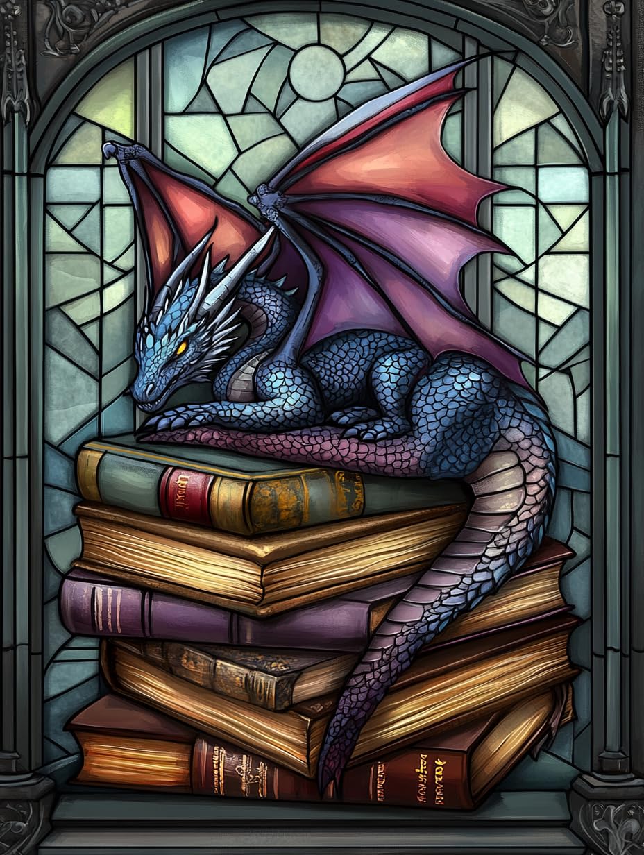 LOMSIOY DIY 5D Diamond Art Kits for Adults, Dinosaur Diamond Painting Kits for Beginner, Books Diamond Art with Round Full Drill Rhinestone Crafts Gem Arts for Home Wall Decor 12 * 16 inch19362 LOMSIOY