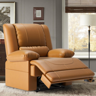 Couchus Large Dual Motor Power Lift Recliner Chair with Massage and Heat for Elderly People, Infinite Position,USB Ports and Remote Control,Breathable Leather
