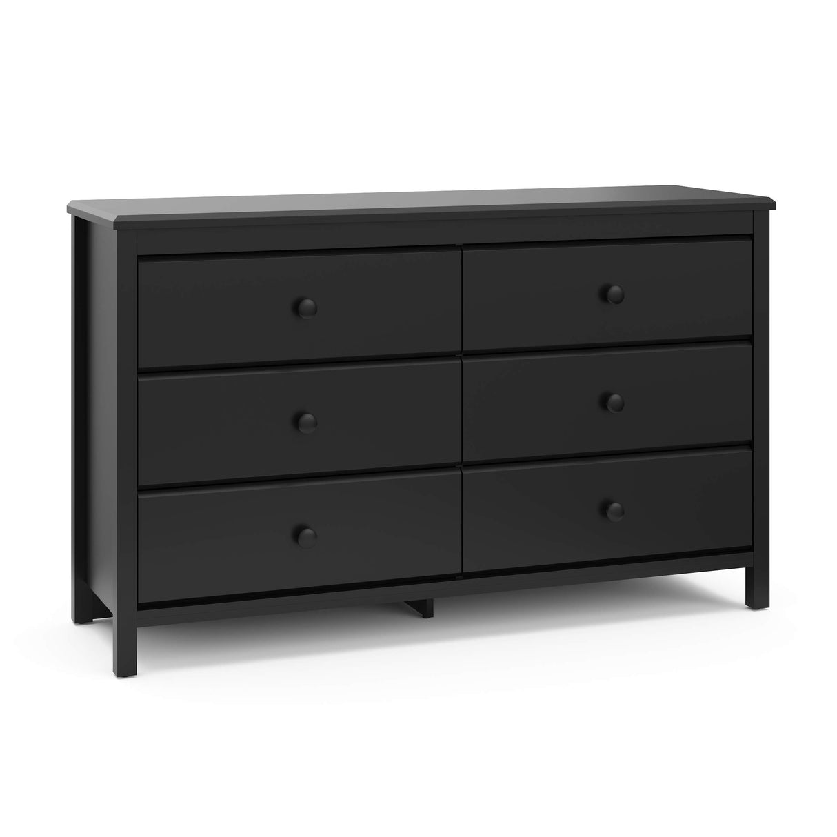 Storkcraft Alpine 6 Drawer Double Dresser (Black) – GREENGUARD Gold Certified, Dresser For Nursery, 6 Drawer Dresser, Kids Dresser, Nursery Dresser Drawer Organizer, Chest of Drawers STORKCRAFT
