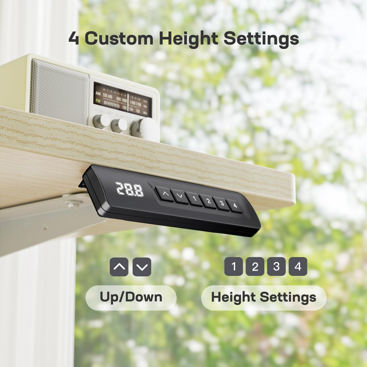 Marsail Standing Desk Adjustable Height Home Office Desk,48x24 Inch Electric Standing Desk, Stand up Desk with Storage Bag,Headphone Hook for Computer Workstations Desk Memory Preset Marsail