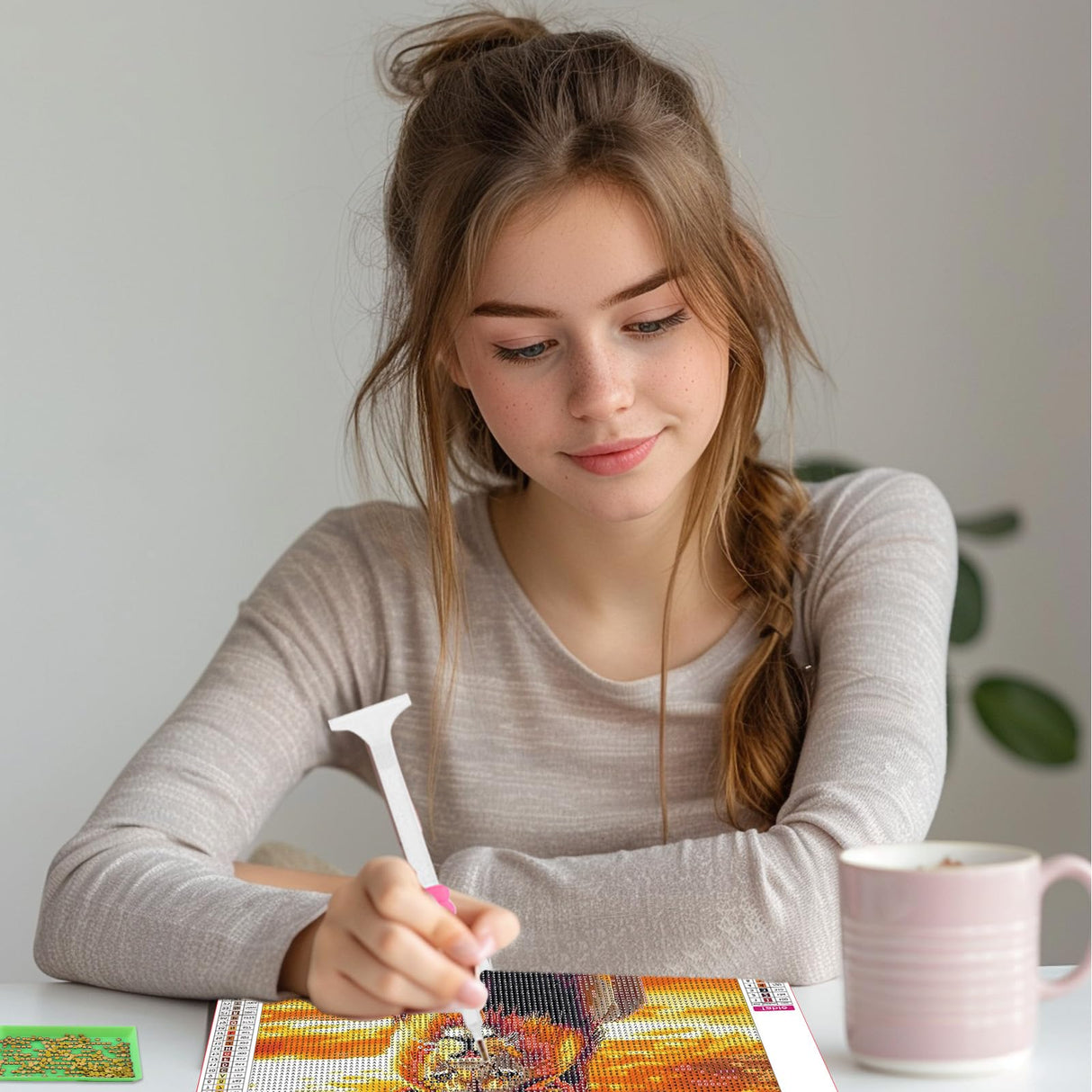 SENQAO Diamond Art Kits for Adults - Lion Diamond Painting Kits DIY 5D Full Drill Diamond Dots Paintings with Diamonds Gem Art and Crafts for Home Decor 12x12 Inch SENQAO