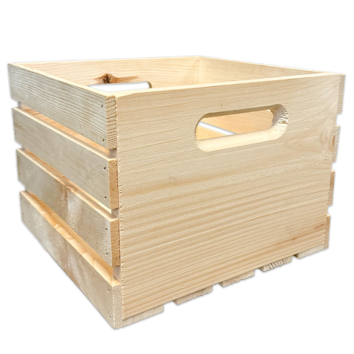 Wilson Wood Unfinished Cube Pine Crate for Storage and Decoration at Home, Office, Kitchen, Bedroom, and Retail (12.5"x12.5"x9.25") (Set of 2) Wilson