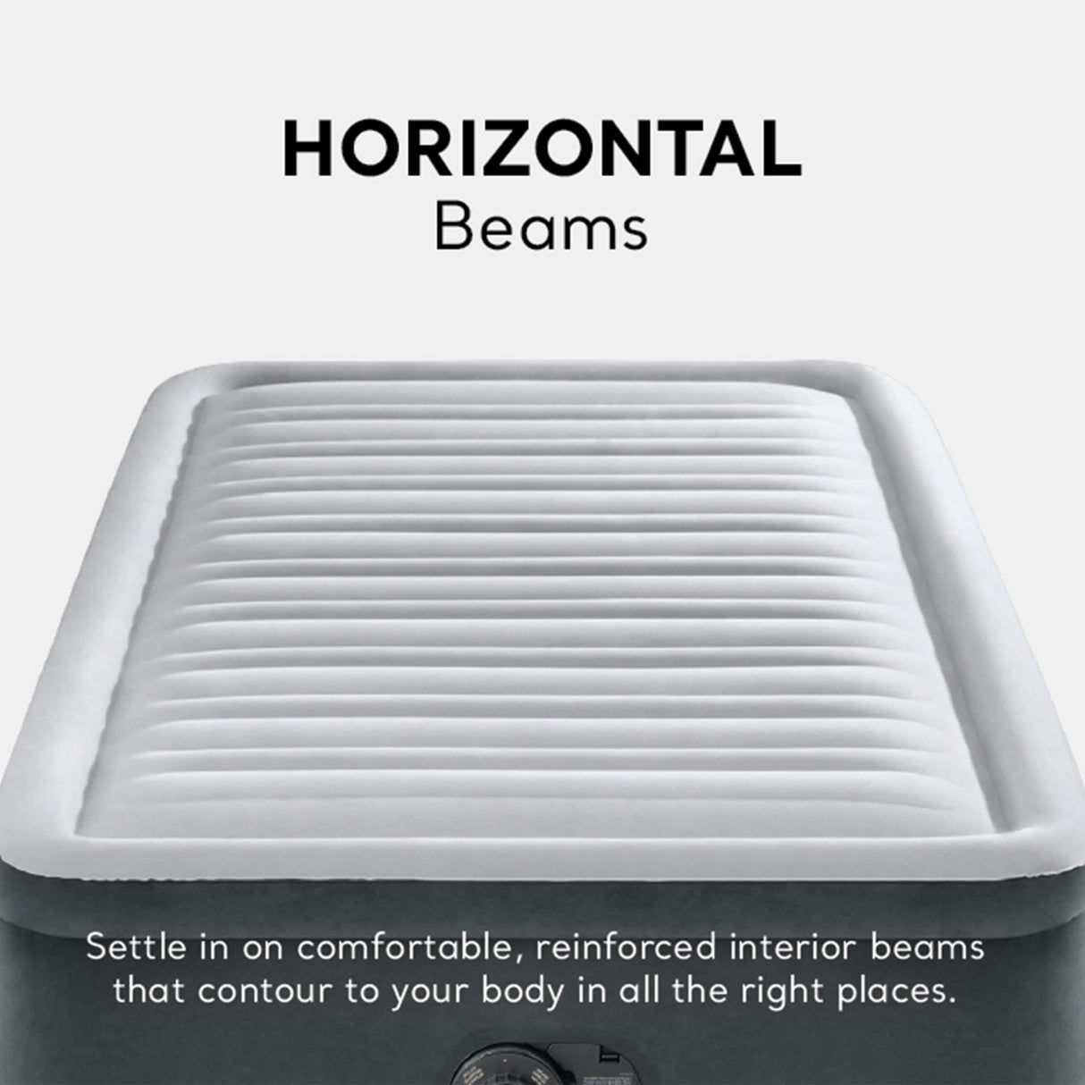 INTEX 64411ED Dura-Beam Deluxe Comfort-Plush Elevated Air Mattress - Fiber-Tech – Twin Size – Built-in Electric Pump – 18in Bed Height – 300lb Weight Capacity Intex