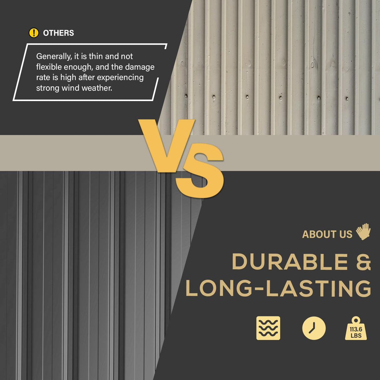 AECOJOY Shed Lean to Storage Shed, Large Outdoor 8' x 10' Metal Wall Side Bike Shed & Outdoor Storage, Garden Storage Cabinet for Backayrd, Patio and Outdoor Use in Dark Grey AECOJOY