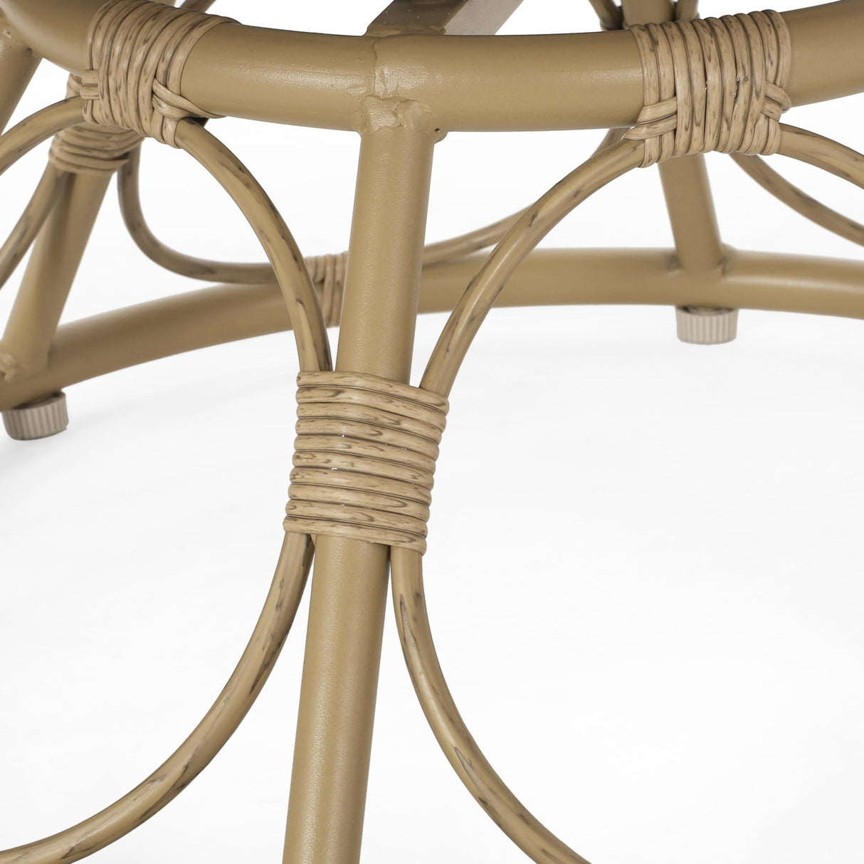 Rpuzonier Wicker Papasan Chair with 360-Degree Swivel Base, Papasan Lounge Chair with Soft Cushion and Sturdy Frame, Swivel Papasan Chair Circle Chair for Living Room, Bedroom, Reading Room Rpuzonier