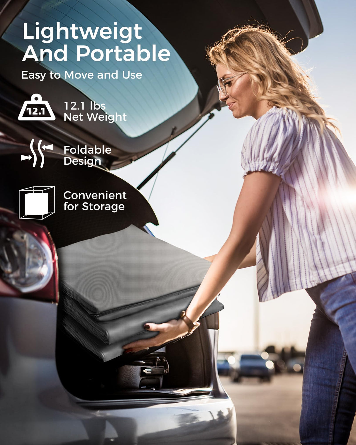 12x20 FT Heavy Duty Carport Replacement Canopy Cover, Durable Waterproof Garage Shelter Top, Car Tent for Outdoor Use, with Ball Bungees for Secure (Gray) Mars Explo