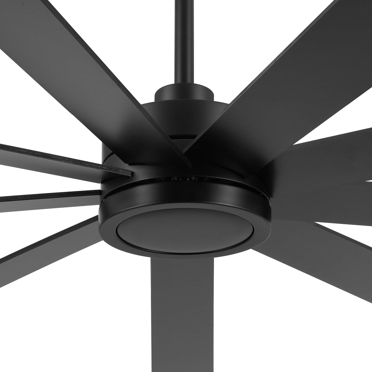 ELEHINSER 72" Ceiling Fan No Light, 6-Speed Noiseless Reversible DC Motor, 9 Blades Black Industrial Ceiling Fan with Remote and 4.5"/12"/24" Downrods for Home or or Commercial Use ELEHINSER