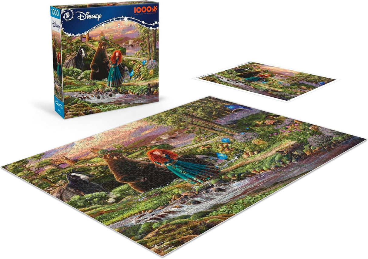 Ceaco - Disney - Pixar - Thomas Kinkade - Brave - 1000 Piece Jigsaw Puzzle for Adults - Challenging Puzzle Perfect for Game Nights Ceaco