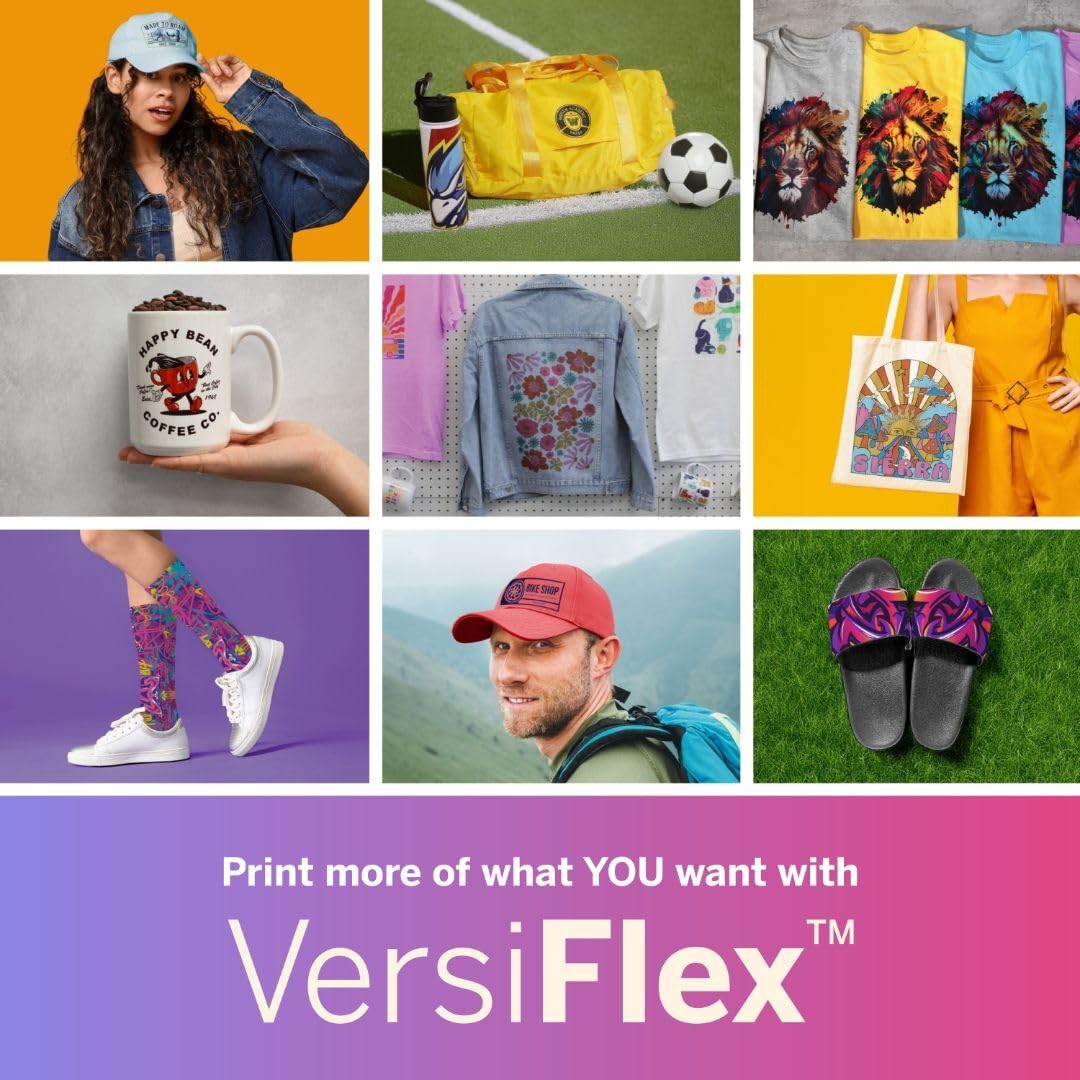 Sawgrass SG500 VersiFlex Printer Bundle, Innovative Inks & Light Heat Transfer Paper Bundle - Soft-Touch Infusible Ink, 8.5x11 Paper - Professional Results on Untreated Fabric and Wood Sawgrass